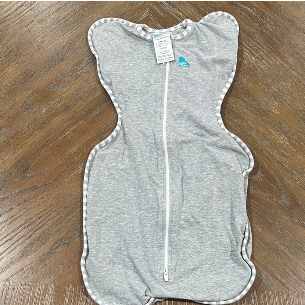 Love to Dream Gray Swaddle with White Accents